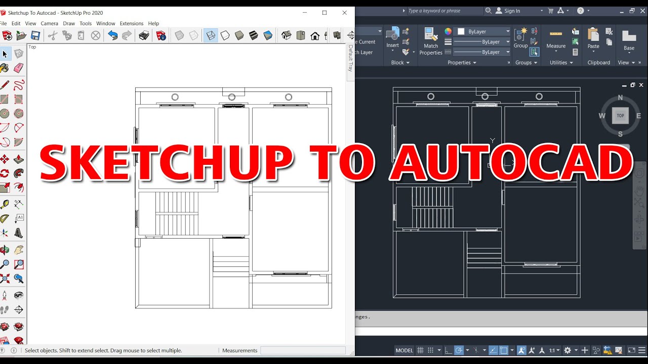 How to Convert Sketchup To AutoCAD Plan ? YouTube How to Convert Sketchup To AutoCAD Plan ? YouTube