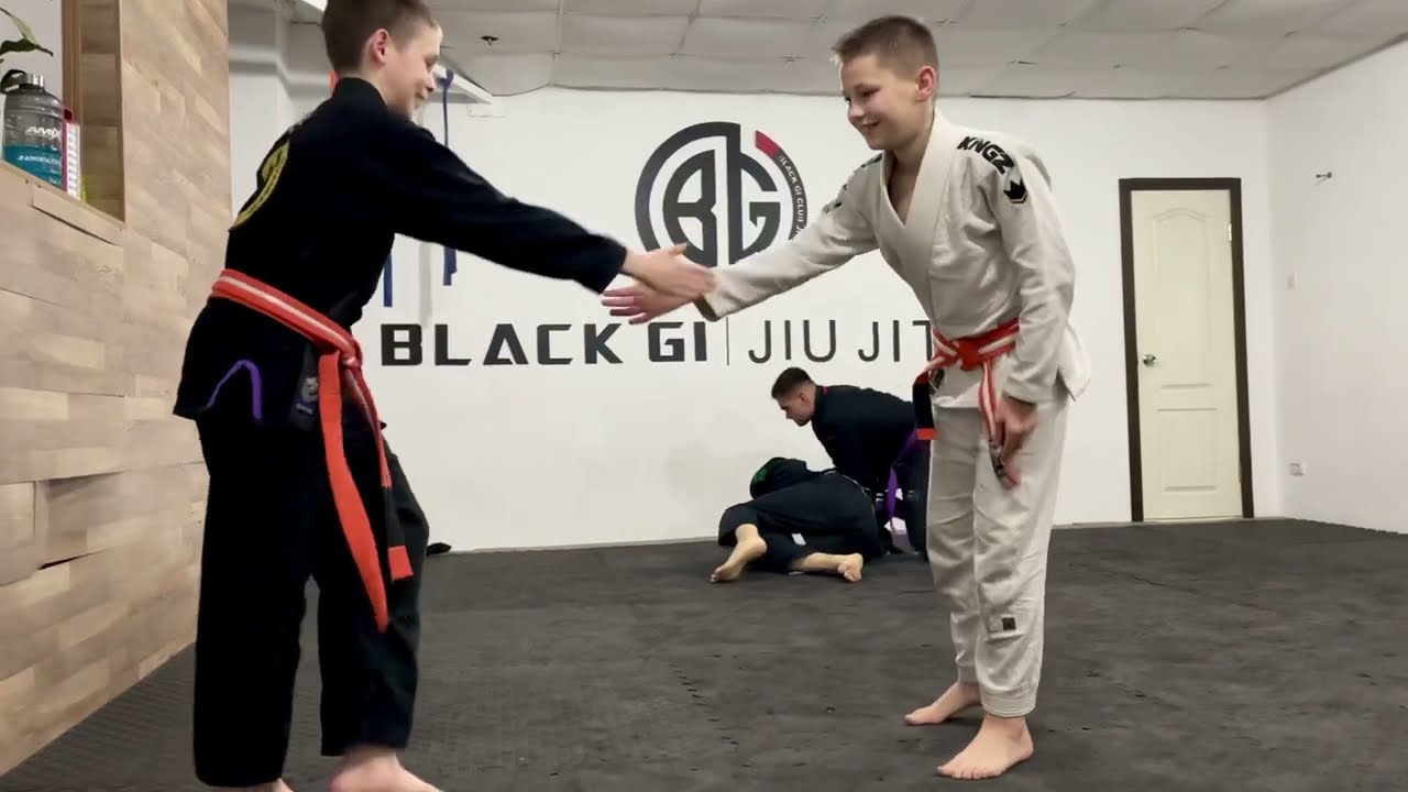 bjj kids fighting | orange belt | Tselovalnik Maksim vs Shadrin Marat