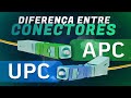 DIFERENÇA CONECTOR APC x UPC - Conectores de Fibras Ópticas #fibraoptica #telecom