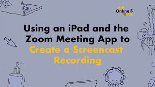 This video shows you how to use the zoom meeting app on an ipad create
a screencast recording that is saved cloud. click “show more”
locate a...