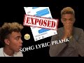 Caught Up: Song Lyric Prank: Song All I ever wanted: Basshunter YouTube