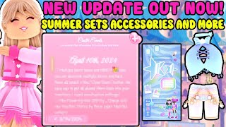 New Update Out Now! Summer Sets Accessories And More Are Back On Sale Royale High Update