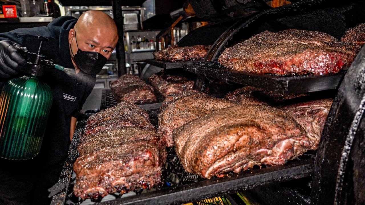 Круглосуточный гриль-барбекю, который никогда не выключается, лучший техасский ресторан барбекю.