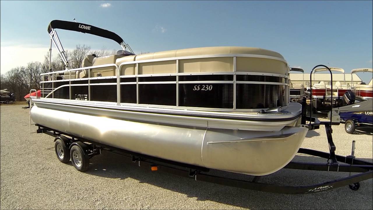 Lowe SS230 Triple Log pontoon boat YouTube