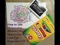 How to use Watercolor Markers for a Watercolor Paint look-For Beginners PT 2-using a stamp