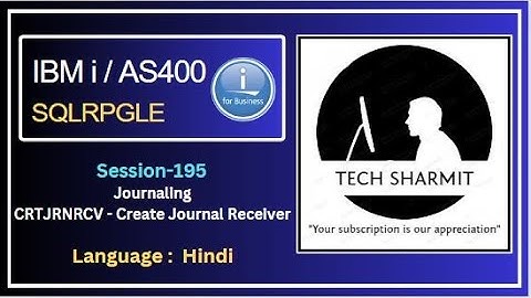 Create Journal Receiver - CRTJRNRCV in ibmi  | Journaling commands  | IBMi  as400 | ibmi training |