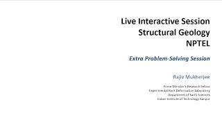 NPTEL Structural Geology Live Extra Problem-solving Session Session 2026