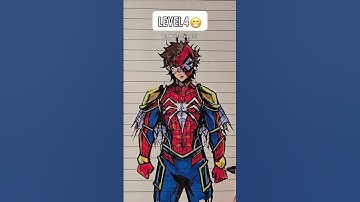 Drawing Spider-Man in Different Level ✨️ #shorts #spiderman  #howtodraw