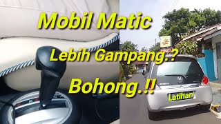 Belajar mobil matic honda brio,Latihan berbelok sempit