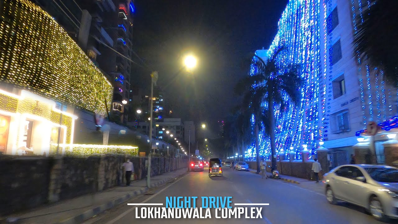 4K Diwali Night Drive in Lokhandwala Complex | Lokhandwala Market