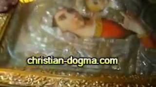 Video thumbnail of "Milagro:Santa María Icono llora aceite santo en Santa María la Copta Ortodoxa Iglesia,Cairo-Egipto"
