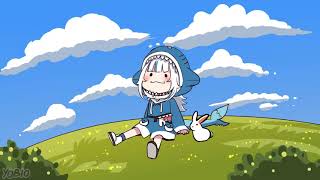 Gura chilling... but