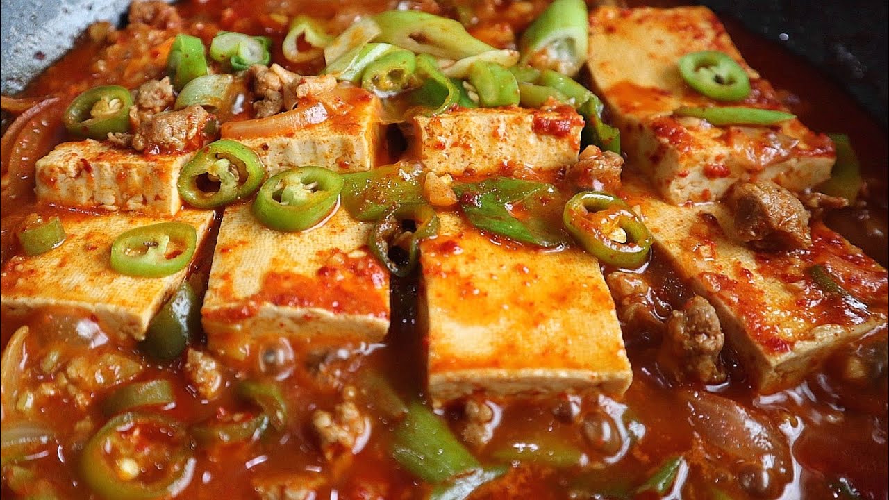 แกงเต้าหู้หมูสับซอสเผ็ดแบบเกาหลี น้ำแกงขลุกขลิก อร่อยข้าวหมดหม้อ