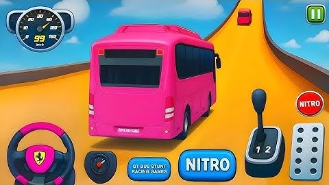 Crazy Bus Mega Ramp Challenge Impossible Tracks Impossible Racing Android Game Play 