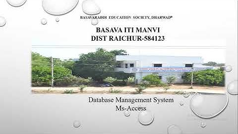 How to Create a Table and Form In MS-Access  Database Management System Class-3 |BASAVA ITI MANVI|