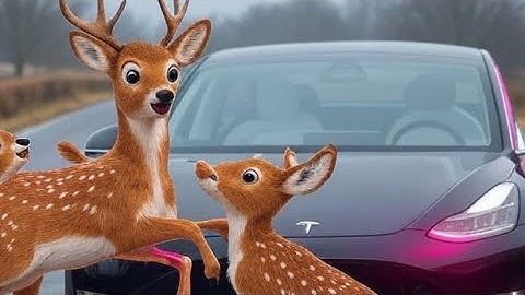 Tesla Model 3 Meets Wildlife: A Deer Close Encounter