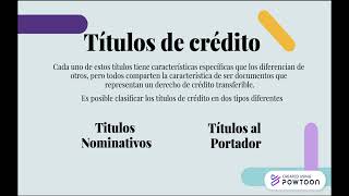 ¿QUÉ SON LOS TÍTULOS DE CRÉDITO TÍTULOS NOMINATIVOS Y TÍTULOS AL PORTADOR.