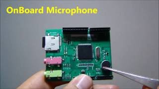 Play or record Audio with Arduino by SoundDuino 1 Audio recorder / player  Shield for Arduino