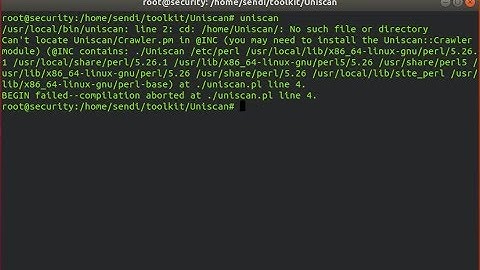 Fix Uniscan Can’t locate Uniscan/Crawler.pm in @INC(you need install the Uniscan::Crawler module)