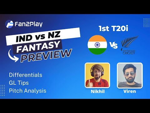 IND vs NZ 1st T20 Dream11 Prediction Today match with CricCrazyNIKS 