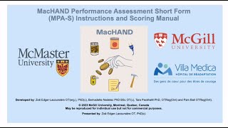 MacHAND Performance Assessment Short Form (MPA-S) Instructions and Scoring Manual by McGill University 95 views 3 months ago 16 minutes