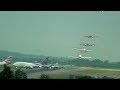 London Heathrow Timelapse Morning 17th June 2014 American airlines, BA, Air Canada 777 Thai 747