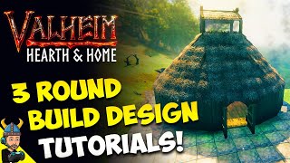 Valheim Round Building Tutorial - 3 Designs!