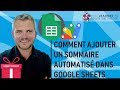 Sheetscomment faire un sommaire automatis dans google sheets