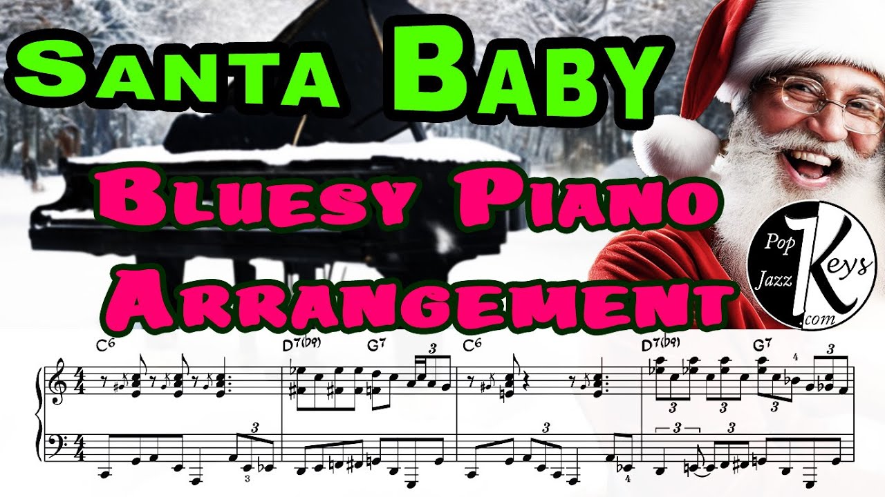 Santa Baby – Bluesy Solo Piano Performance with Sheet Music #christianmusic, #bluespiano, #jazzpiano