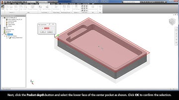 InventorCAM iMachining Training Course - Exer #2: Define the rough machining of the center pocket