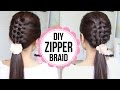 Zipper Braid Hair Tutorial (2 Ways) | Braided Hairstyles