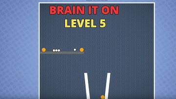 How to complete level 5 Brain it on tutorial soluce - 3 stars Place only two balls in the glass