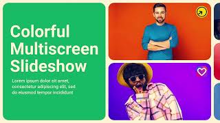 Colorful Split Screen Slideshow - Openers | After Effect Template