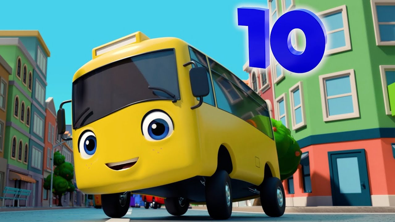 Ten Little Buses Song | Nursery Rhymes & Kids Songs | Lellobee City Farm