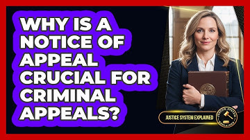 Why Is A Notice Of Appeal Crucial For Criminal Appeals? - Justice System Explained