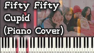 Fifty Fifty - Cupid (Piano Cover , Piano Tutorial) Sheet 琴譜