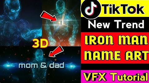 Tiktok New trend Iron Man Name art | Tiktok 3D Iron Man Name Video Tutorial | VFX - Arup Tech Tube