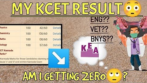 MY KCET RESULT😳| AM I GETTING ZERO 🙄🙄? KEA KCET RESULT