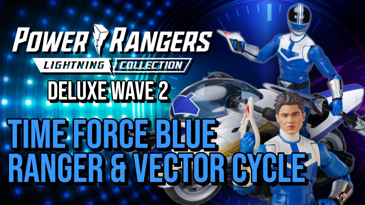 Power Rangers Lightning Collection- Time Force Blue Ranger & Vector Cycle  (Deluxe Wave 2) 