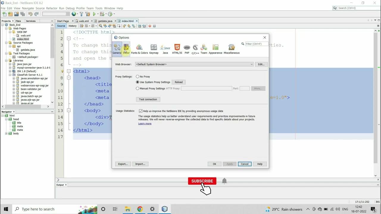 How to change Font Size in Netbeans IDE | Font Name | Font Color | Java ...