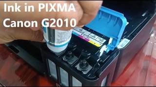 How to install, Put Refill ink in PIXMA Canon G2010 Printer, Ink Refill
