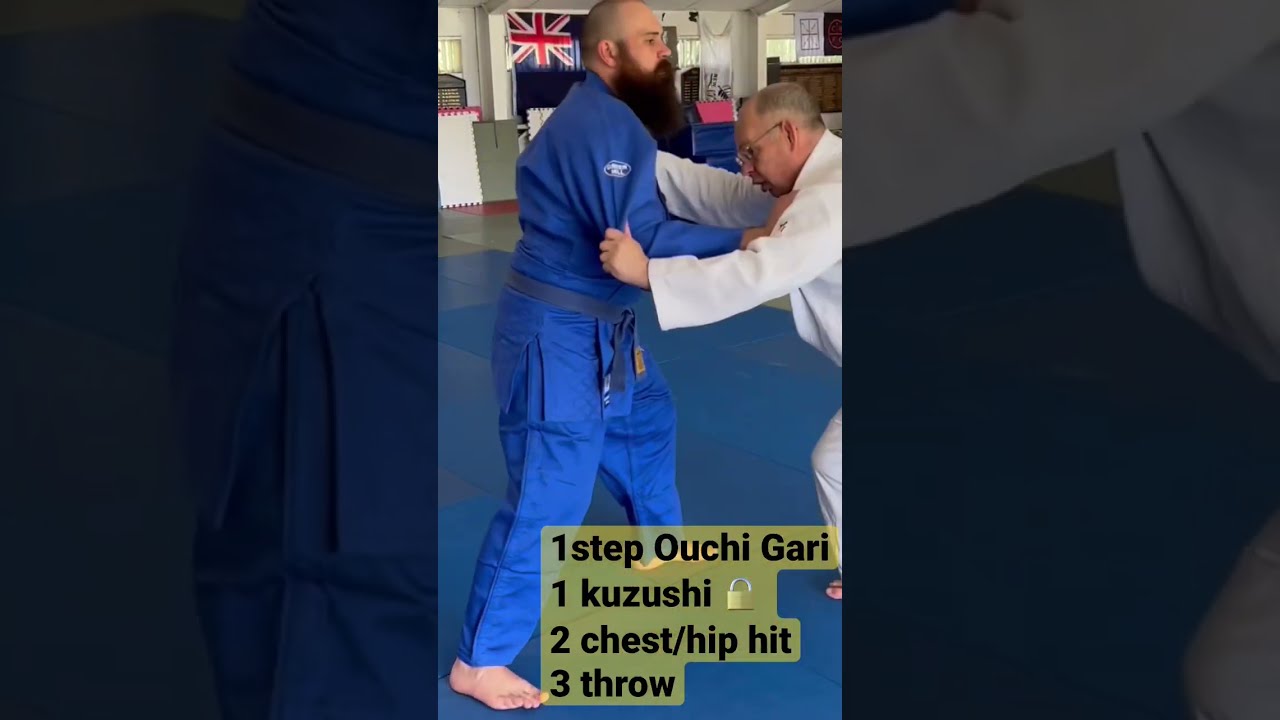 OUCHI GARI  1 step & reap Major Inside leg reap throw Graeme Spinks 7dan