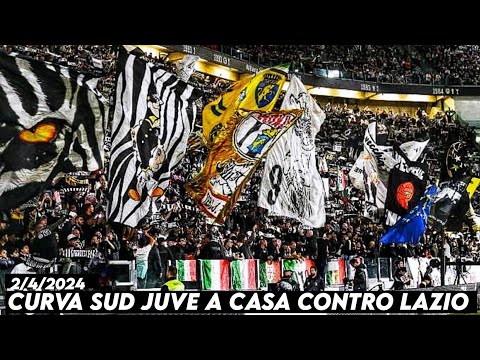 CURVA SUD JUVE A CASA CONTRO LAZIO || Juventus vs Lazio 2/4/2024