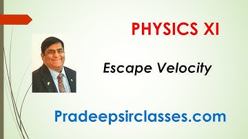 Phy XI 8-06 Escape Velocity Pradeep Kshetrapal Physics channel