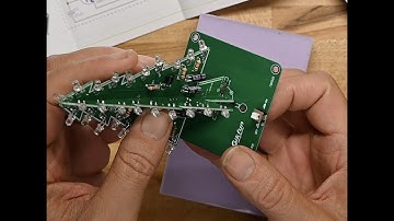 C.K. builds a Gikfun Xmas Tree kit