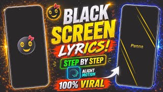 Black Screen Lyrics Video Editing Tutorial 🔥 Alight Motion Trending Lyrics Video screenshot 2