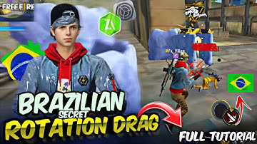 100% HEADSHOT RATE! 🇧🇷 The Brazilian Secret Rotation Drag GLITCH/TRICKS 🔥 FULL TUTORIAL(Free Fire)⚙️