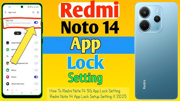 How To Redmi Note 14 5G App Lock Setting/Redmi Note 14 App Lock Setup Setting || 2025