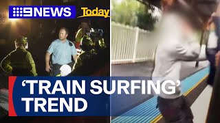 Teen Fighting For Life After Dangerous Social Media Trend Of Train Surfing 9 News Australia
