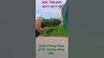 ĐẤT THỔ CƯ ĐƯỜNG A11B KDC TÂN ĐỨC | ĐỨC HÒA